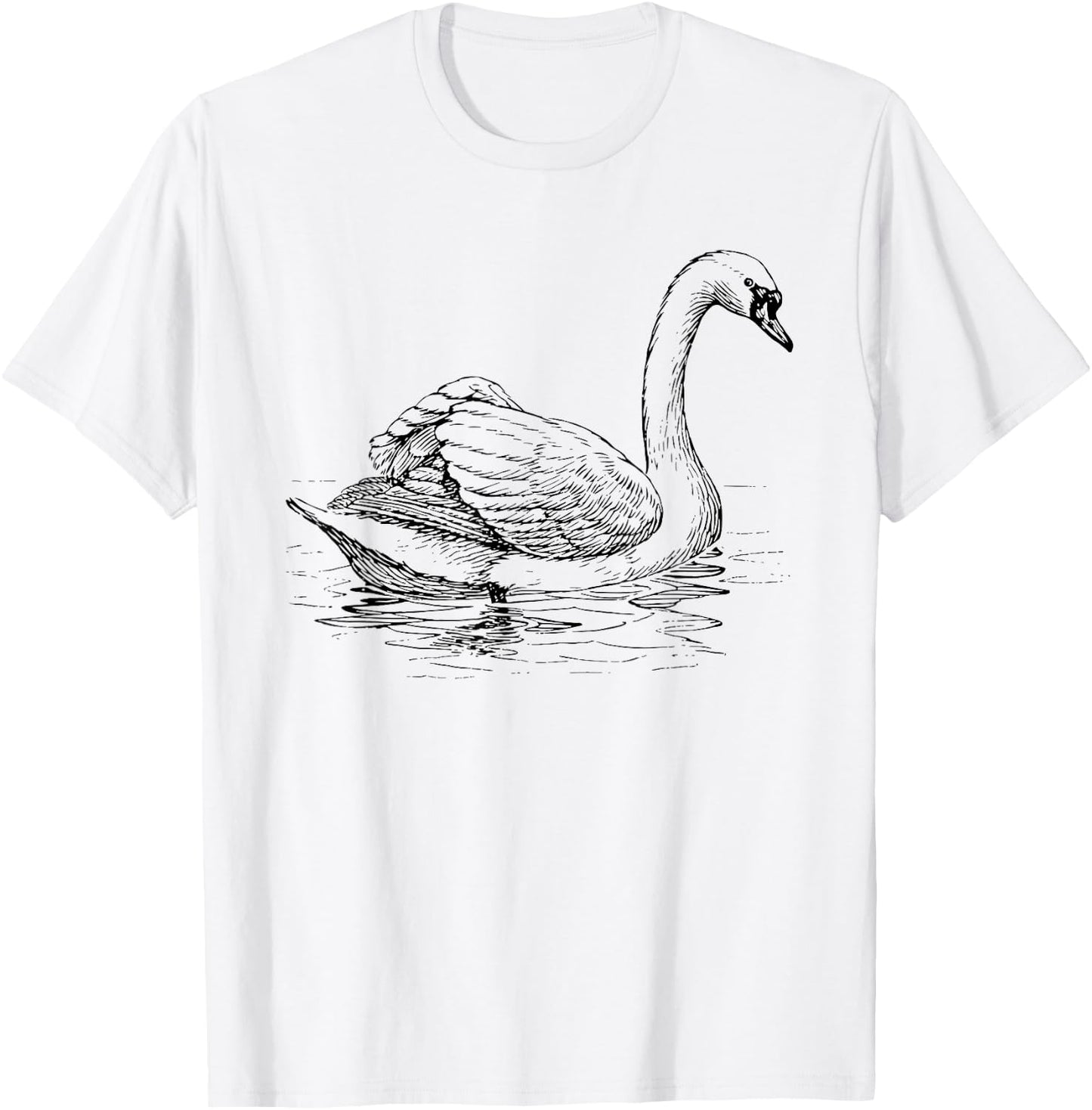 Vintage Illustration of a Swan T-Shirt - T-Shirt | White