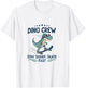 Dino Crew Stay Sharp Skate Fast Raptor Street Style T-Shirt - T-Shirt | White