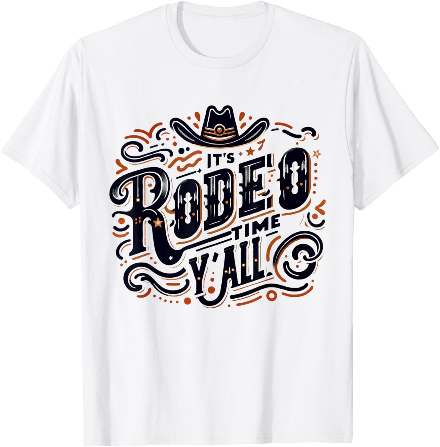 It's Rodeo Time Y'all Cute Rodeo Time Cowgirl Cowboy T-Shirt - T-Shirt | White