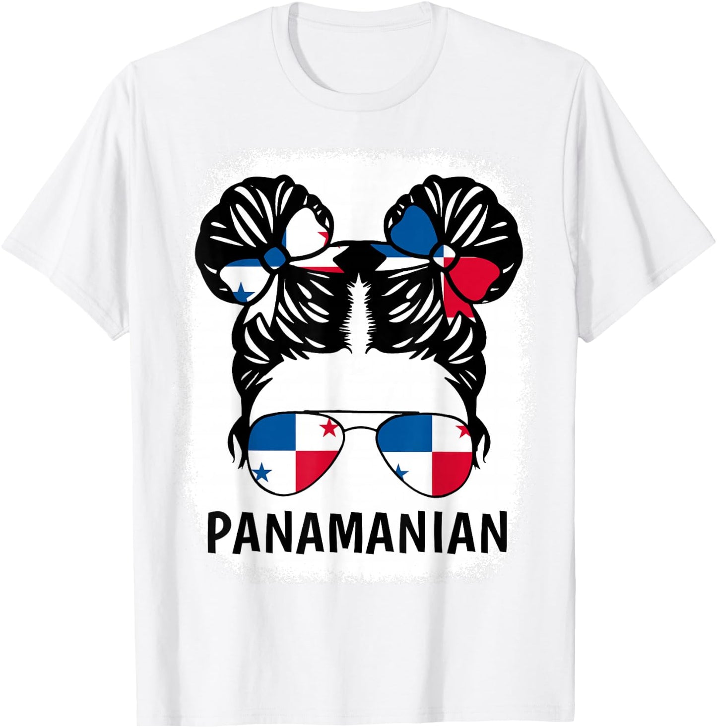 Panamanian Girl Panama Flag Hispanic Heritage Month Kids T-Shirt - T-Shirt | White