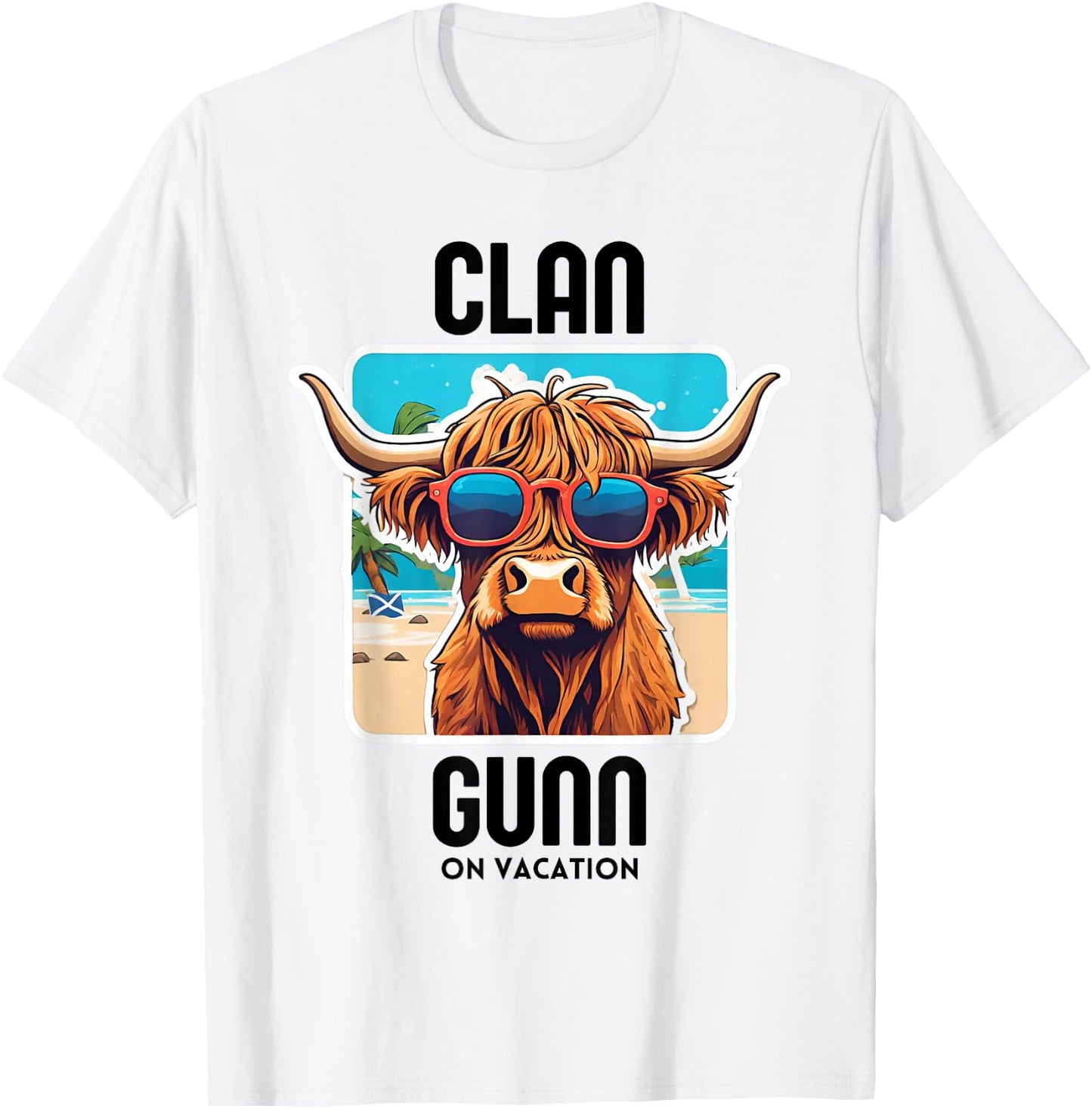 Gunn Clan Vacation Scottish Family Name Party T-Shirt - T-Shirt | White