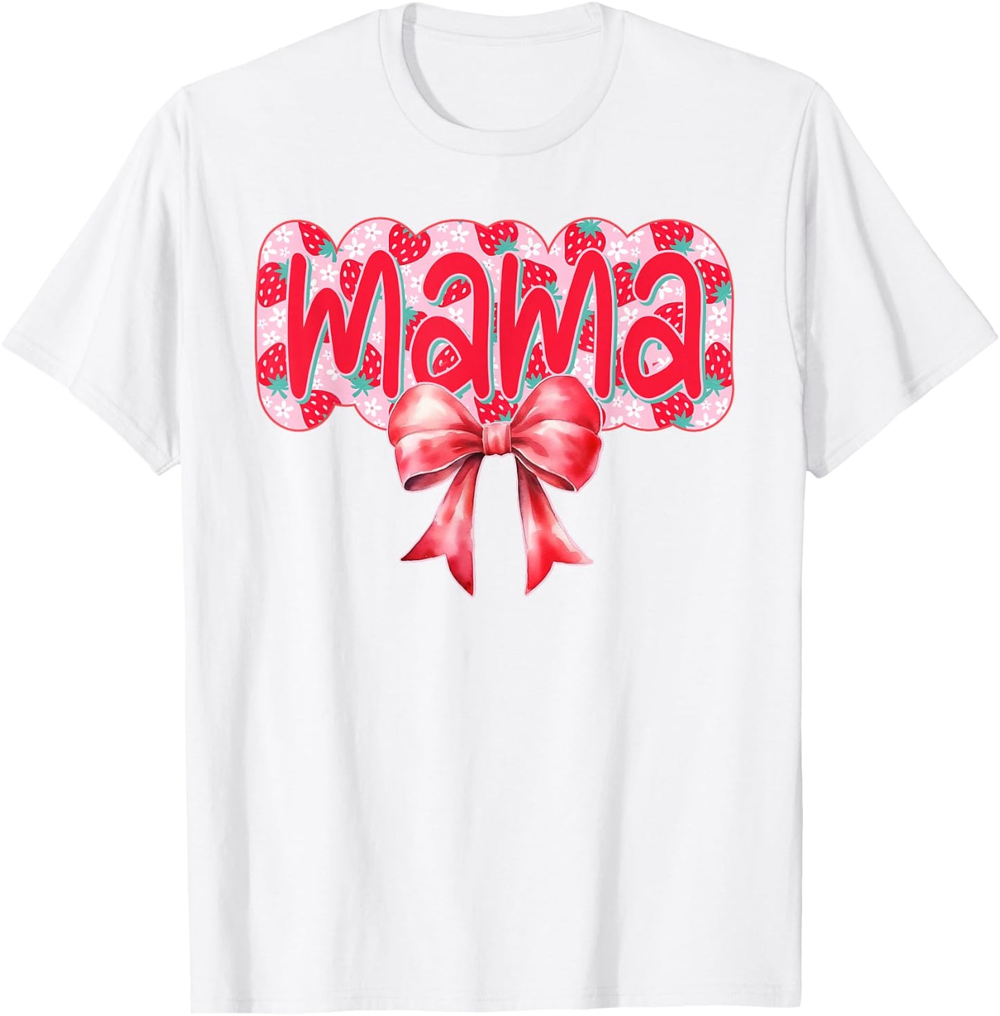 Mama Of The Berry First Birthday Strawberry Family Matching T-Shirt - T-Shirt | White