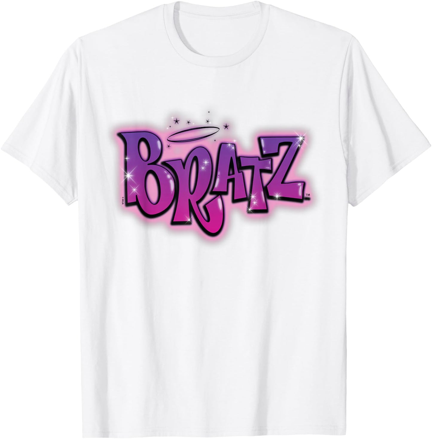 Bratz - Airbrush Pink and Purple Logo T-Shirt - T-Shirt | White