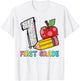 1 Is For First Grade Teacher Pencil Apple Back To School T-Shirt - T-Shirt | White