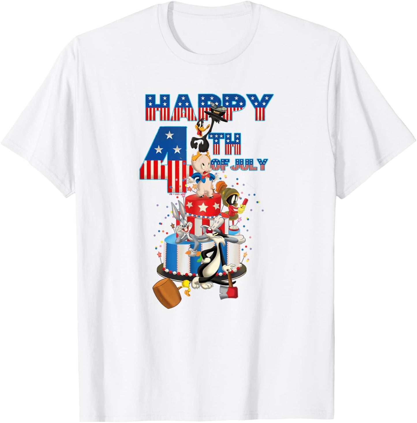 Looney Tunes Bugs and Friends 4th of July T-Shirt - T-Shirt | White