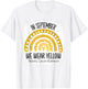 Rainbow September We Wear Yellow Pediatric Cancer Awareness T-Shirt - T-Shirt | White