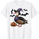 Muscovy Duck Bird Halloween Costume Scary Pumpkin Bat Witch T-Shirt - T-Shirt | White
