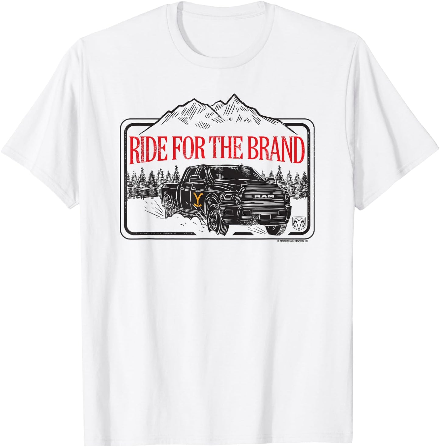 Yellowstone x Ram Trucks Ride , gray T-Shirt - T-Shirt | White