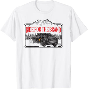 Yellowstone x Ram Trucks Ride , gray T-Shirt - T-Shirt | White