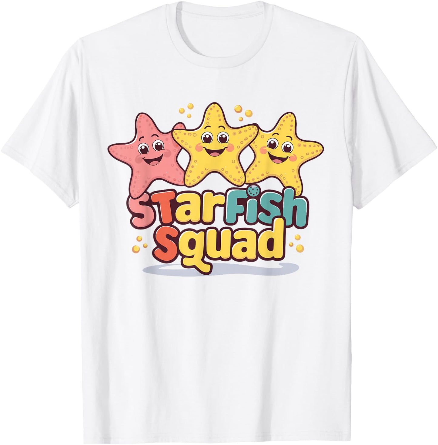 Starfish Squad Design for Starfish Lover Stuff Cool Starfish T-Shirt - T-Shirt | White