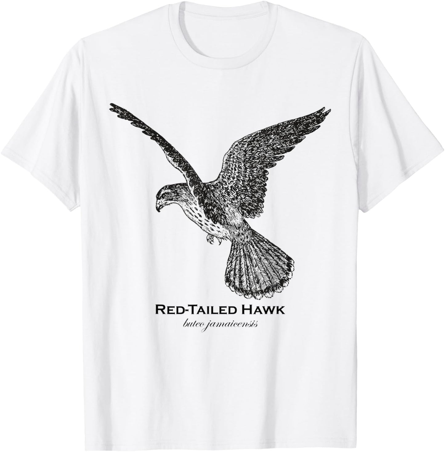 Vintage Animal Retro Wildlife Red-Tailed Hawk T-Shirt - T-Shirt | White