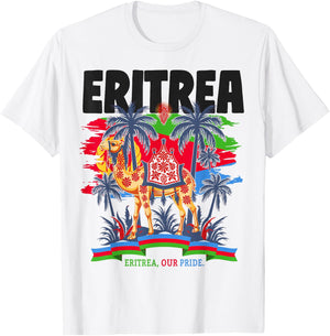 Eritrean Flag Outfit Ideas for Children & Camel Eritrean Flag T-Shirt - T-Shirt | White