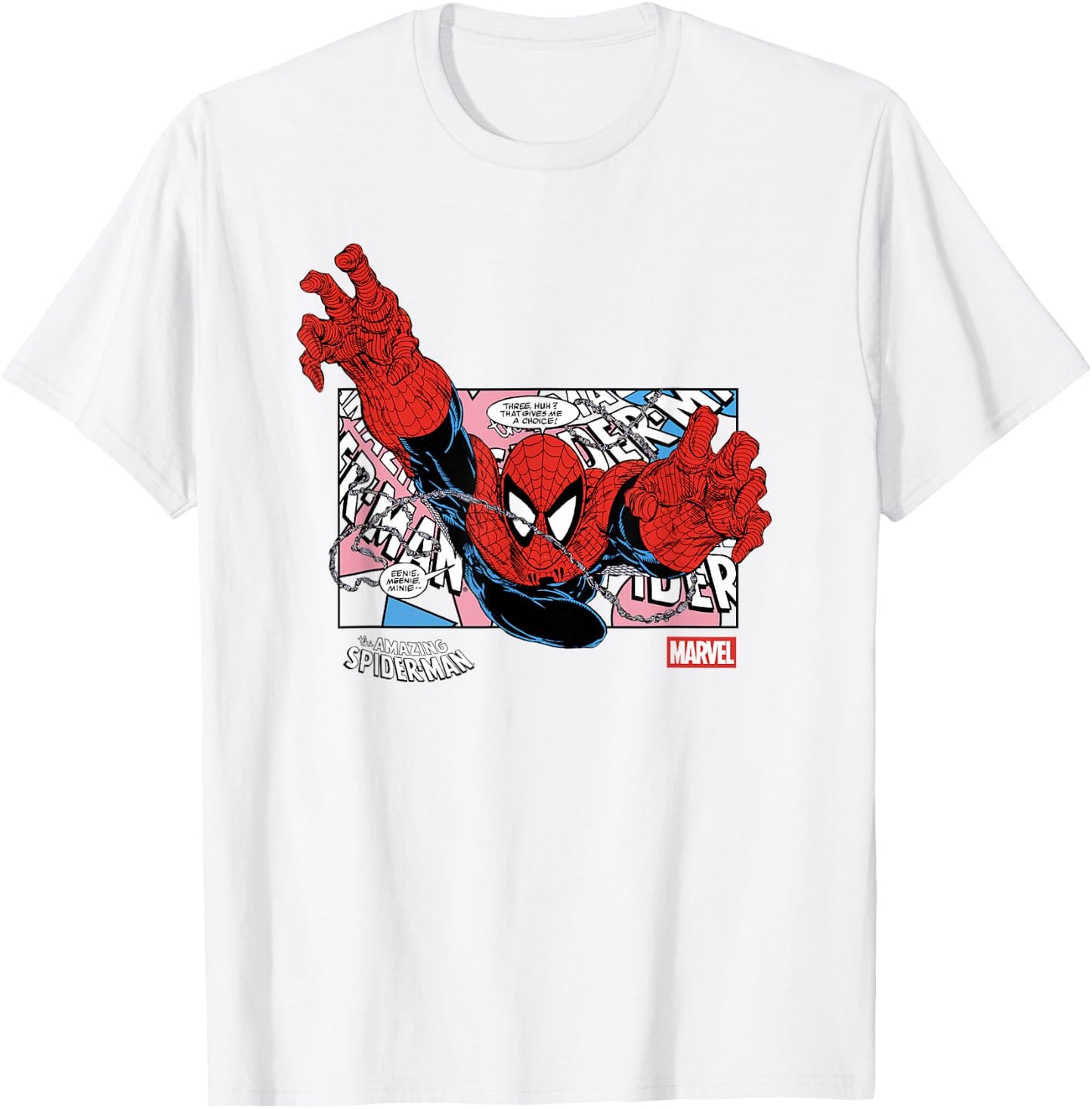 Marvel Comics Spider-Man Action Pose Vintage T-Shirt - T-Shirt | White