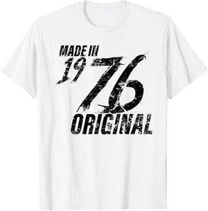 Made In 1976 Geburtsjahr 1976 Geburtstag Damen Herren T-Shirt - T-Shirt | White