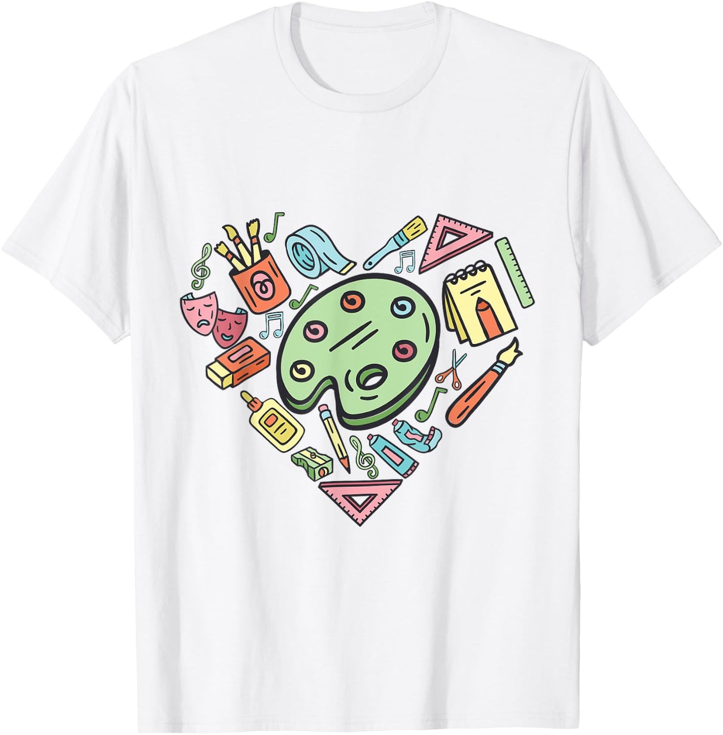 I Love Art Design For Artists Painter Art Lover T-Shirt - T-Shirt | White