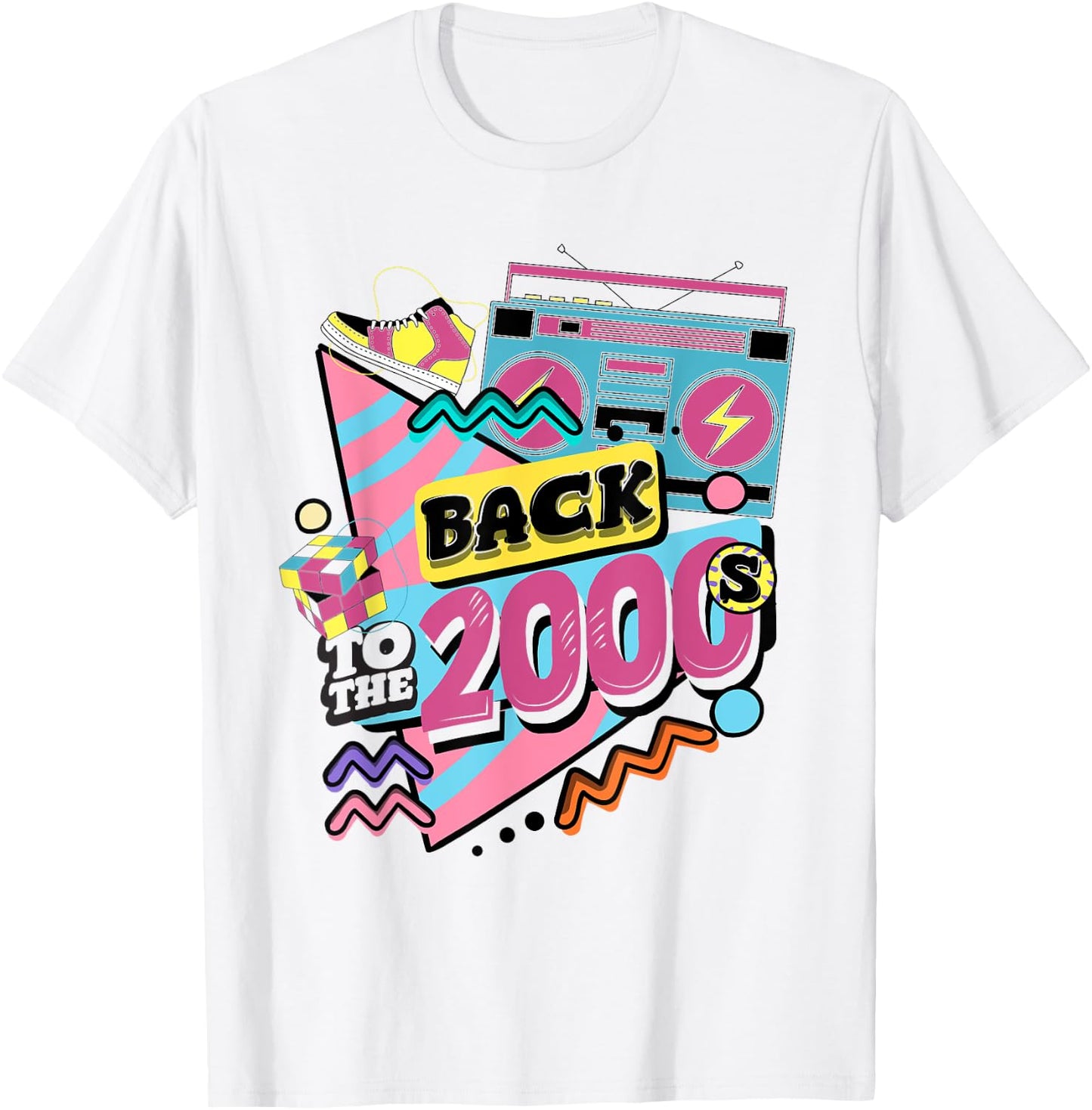 Back to the 2000s Vintage Two Thousand Retro 00s , White T-Shirt - T-Shirt | White