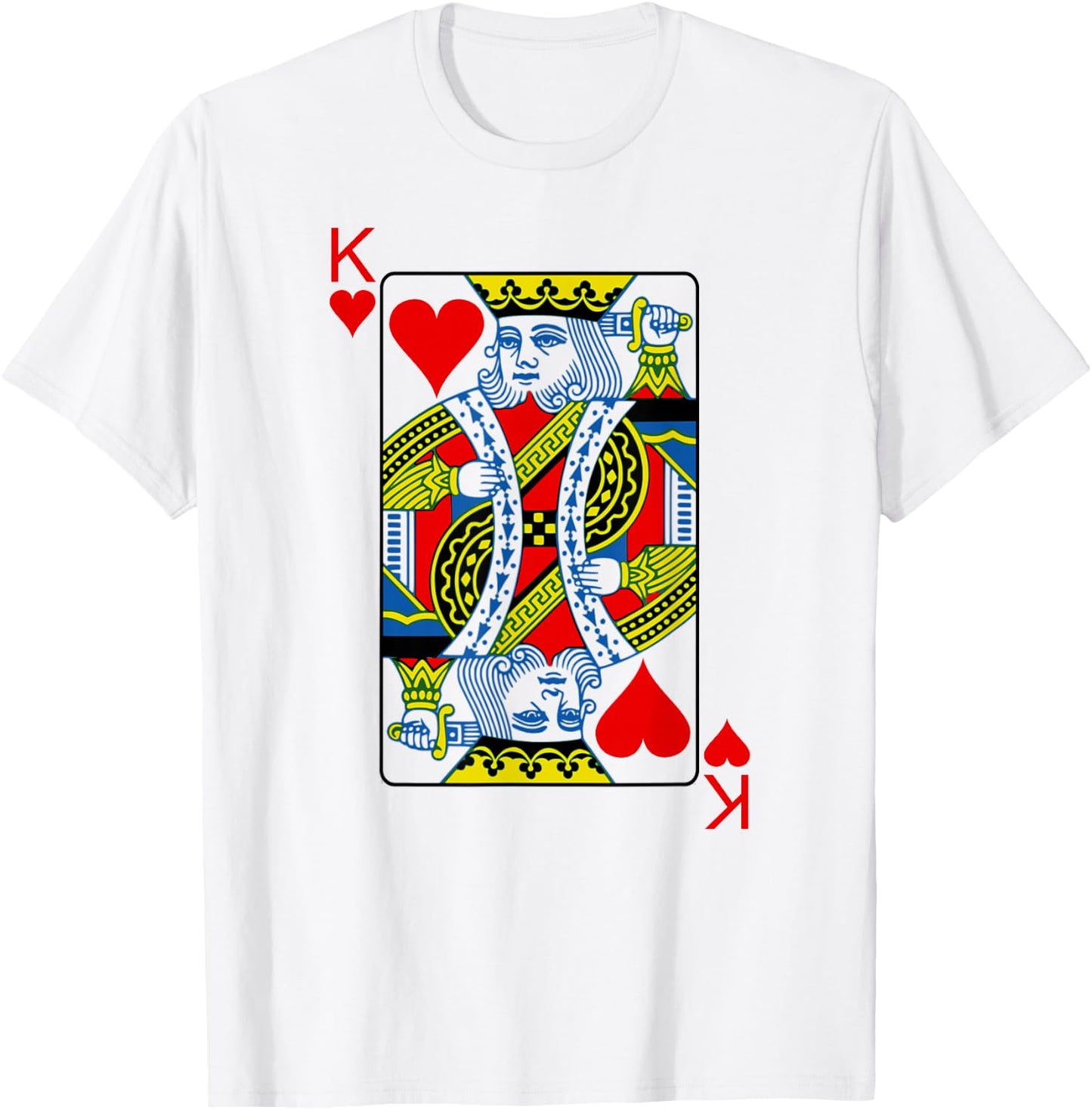Playing Card King Of Hearts I Heart King T-Shirt - T-Shirt | White