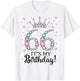 66 It's My Birthday Pink Crown 66th Birthday Gifts T-Shirt - T-Shirt | White