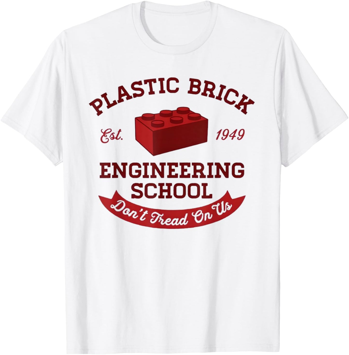 Plastic Brick Engineering School Funny Engineer T-Shirt - T-Shirt | White