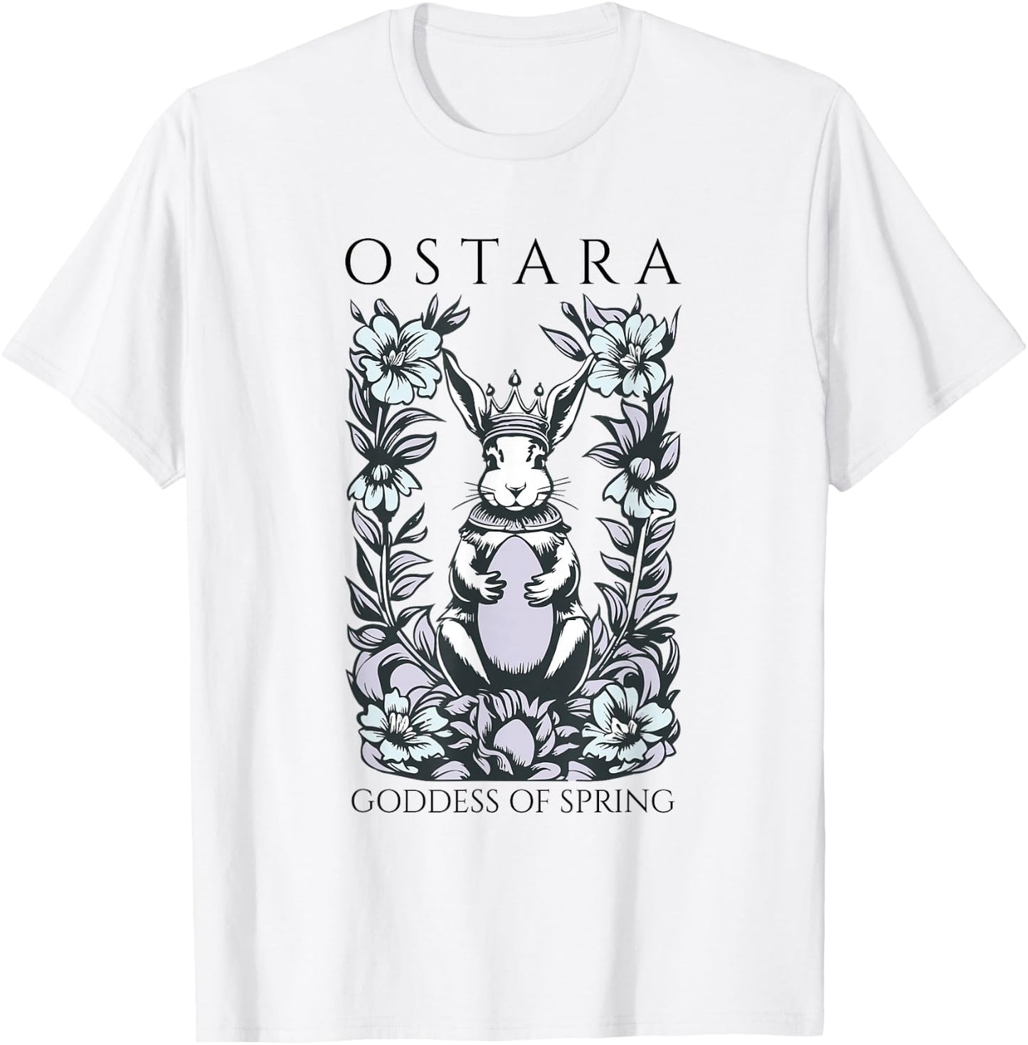 Ostara Goddess of Spring Easter Bunny Blessings Fertility T-Shirt - T-Shirt | White