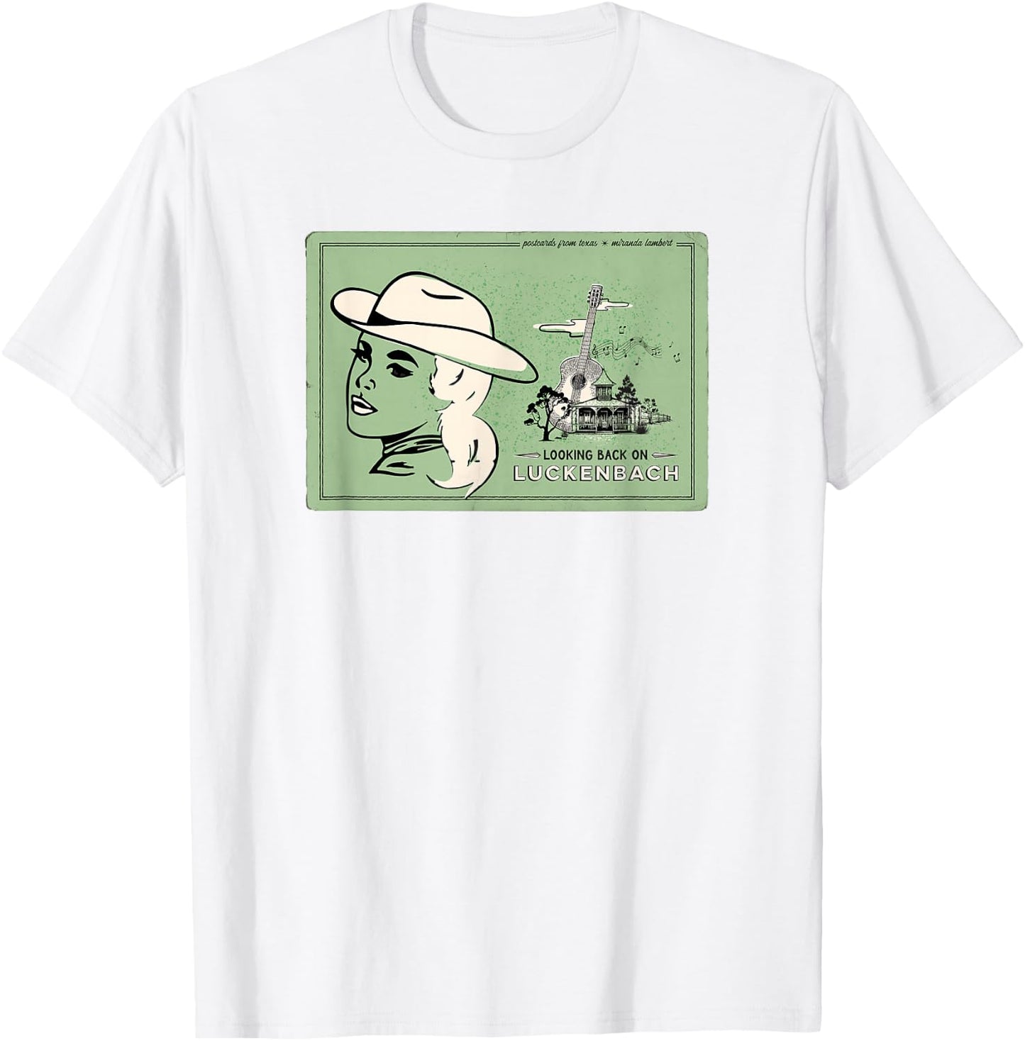 Miranda Lambert Luckenbach Postcards From Texas T-Shirt - T-Shirt | White