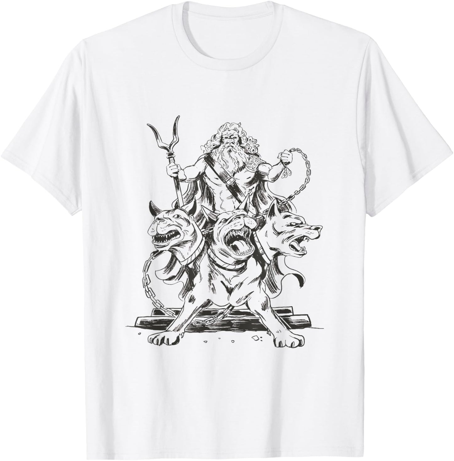 Cerberus - Creepy Hound Of Hades Dog Greek Mythology Lover Men Women Kids T-Shirt - T-Shirt | White