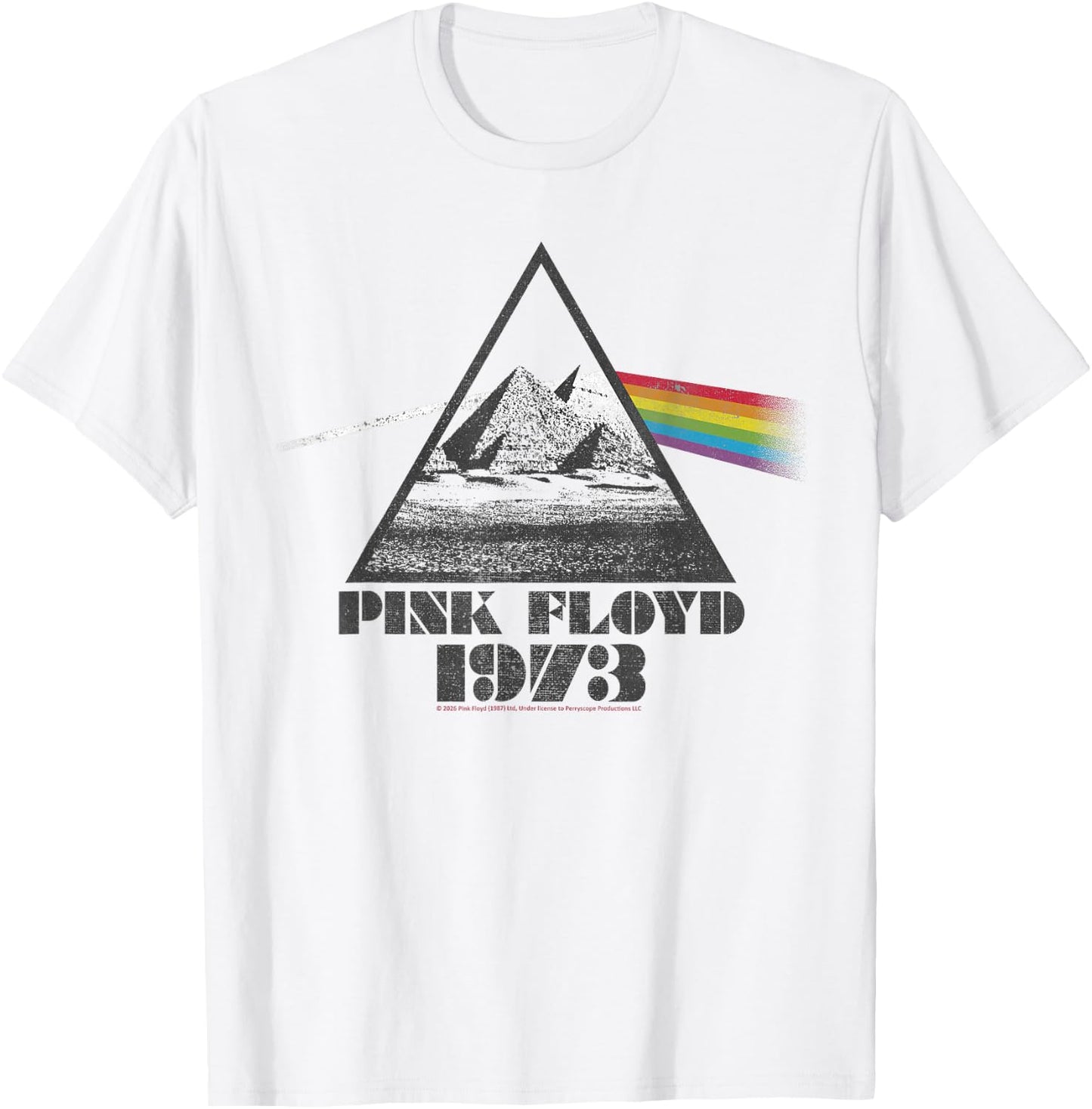 Pink Floyd 1973 La Face cachée de la Lune Prism Rainbow T-Shirt - T-Shirt | White