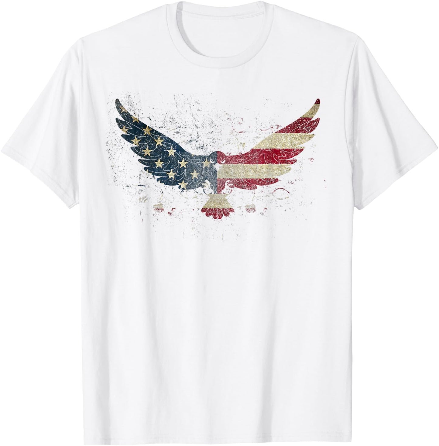 American Flag Eagle Shirt 4th of July Men Women Kids T-Shirt - T-Shirt | White