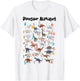 Cute Educational Types Dinosaurs Alphabet A-Z ABC Dino kids T-Shirt - T-Shirt | White