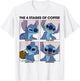 Disney Lilo & Stitch 4 Stages of Coffee T-Shirt - T-Shirt | White