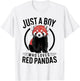 Just A Boy Who Loves Red Pandas T-Shirt - T-Shirt | White