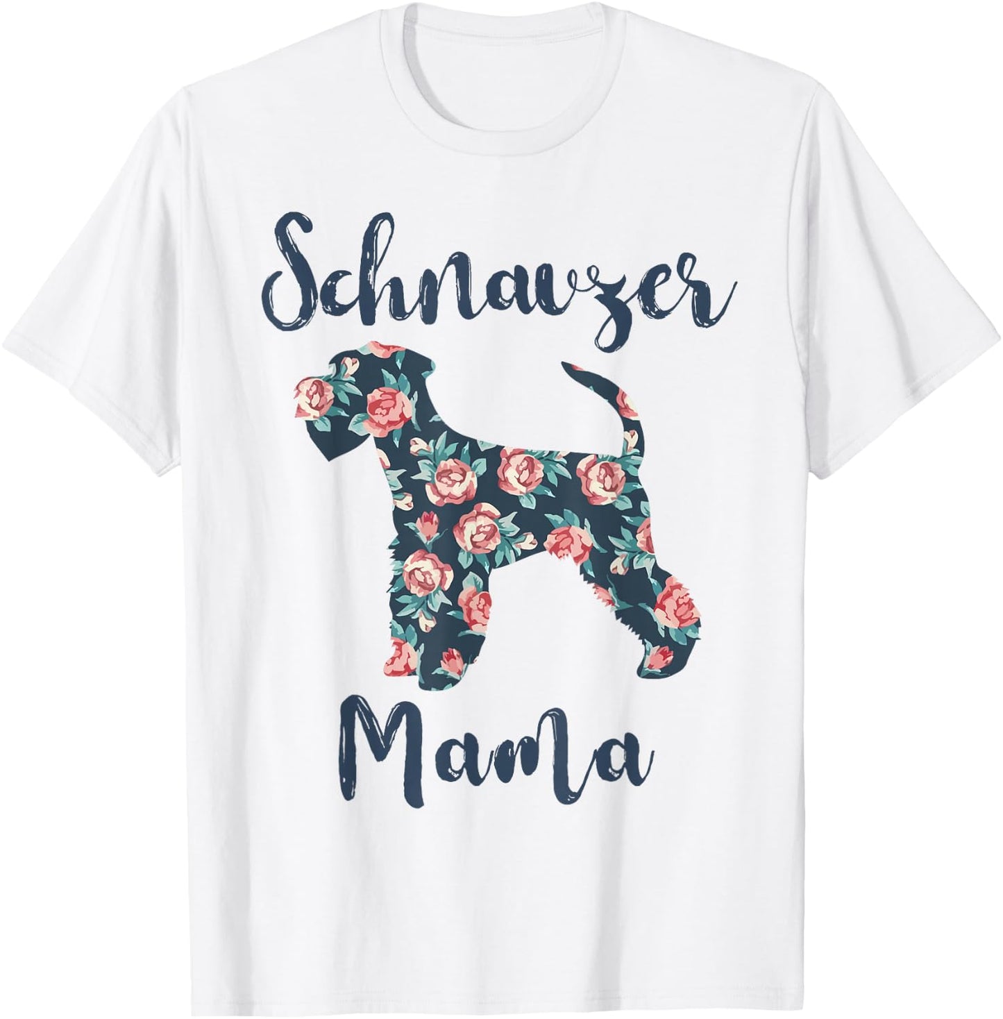 Mini Schnauzer Mama Shirt Women Schnauzer Mom Mother Day T-Shirt - T-Shirt | White