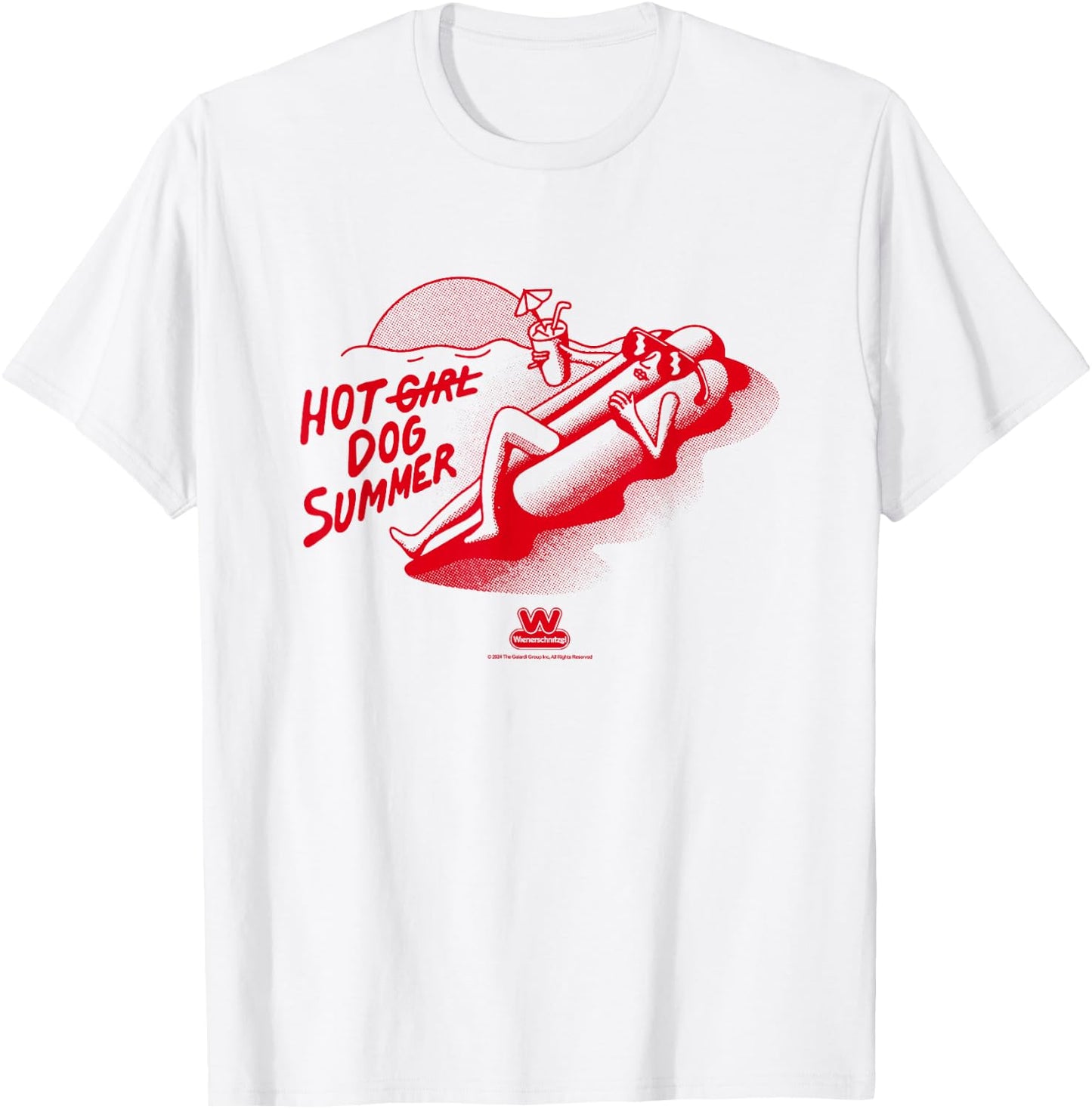 Wienerschnitzel Hot Girl Dog Summer Vintage Logo T-Shirt - T-Shirt | White
