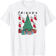 Friends Christmas Tree and Stockings Happy Holidays TV Show T-Shirt - T-Shirt | White