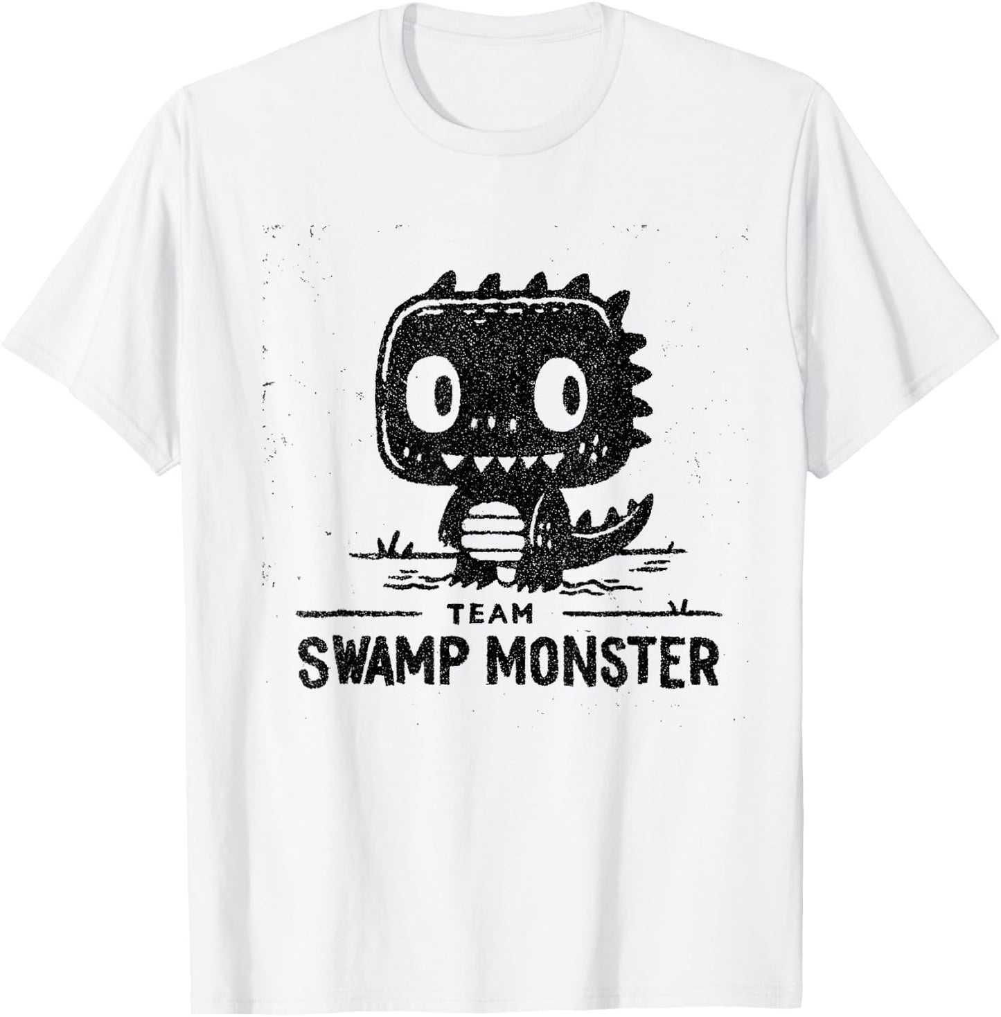 Cool Kids and Adults Swamp Monster Team Halloween T-Shirt - T-Shirt | White