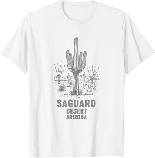 Vintage Saguaro Desert Arizona Drawing Art Design