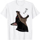 Doberman Dog Fuck Howling Yelling Art T-Shirt - T-Shirt | White