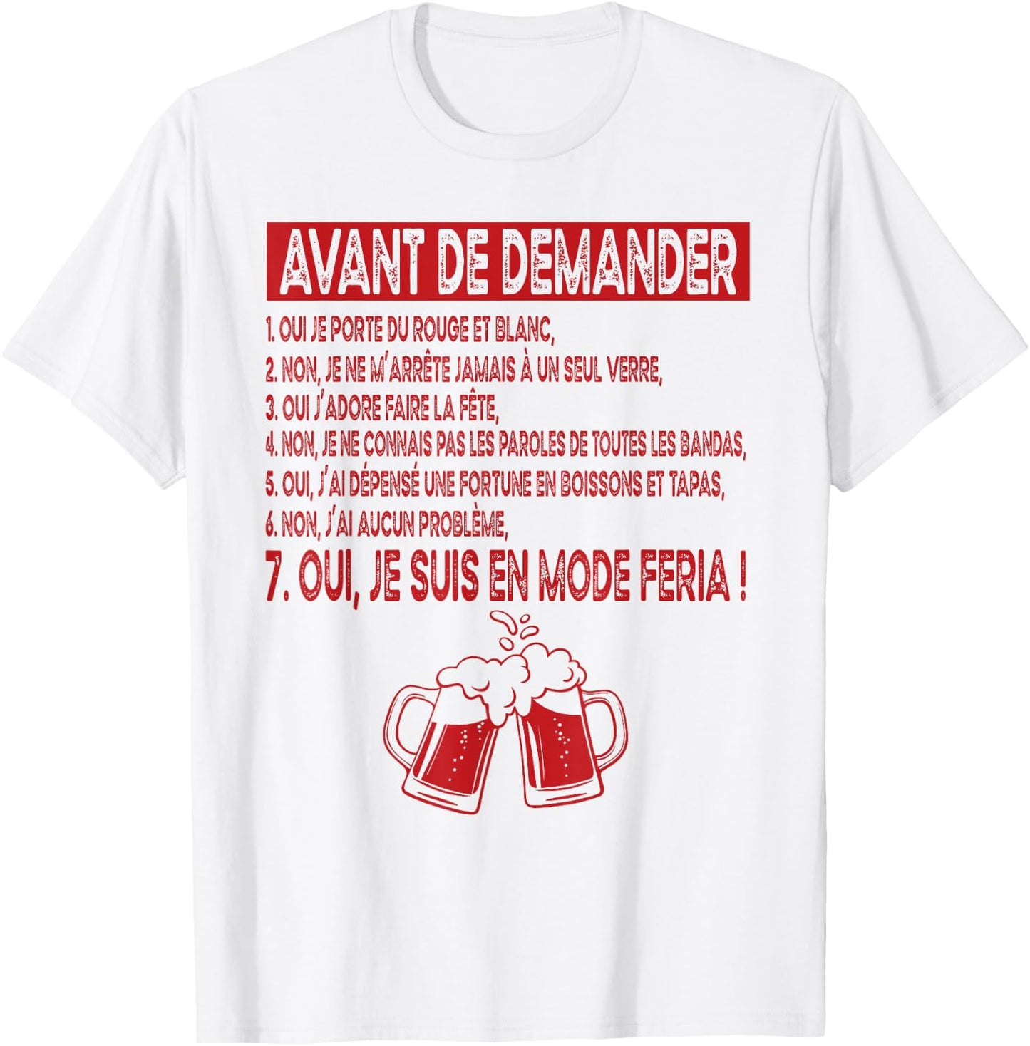 in Feria Fashion Basque Party Tapas and Aperitif South West T-Shirt - T-Shirt | White
