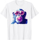 Cute Chimpanzee Monkey Primate Portrait Chimp Bubblegum T-Shirt - T-Shirt | White