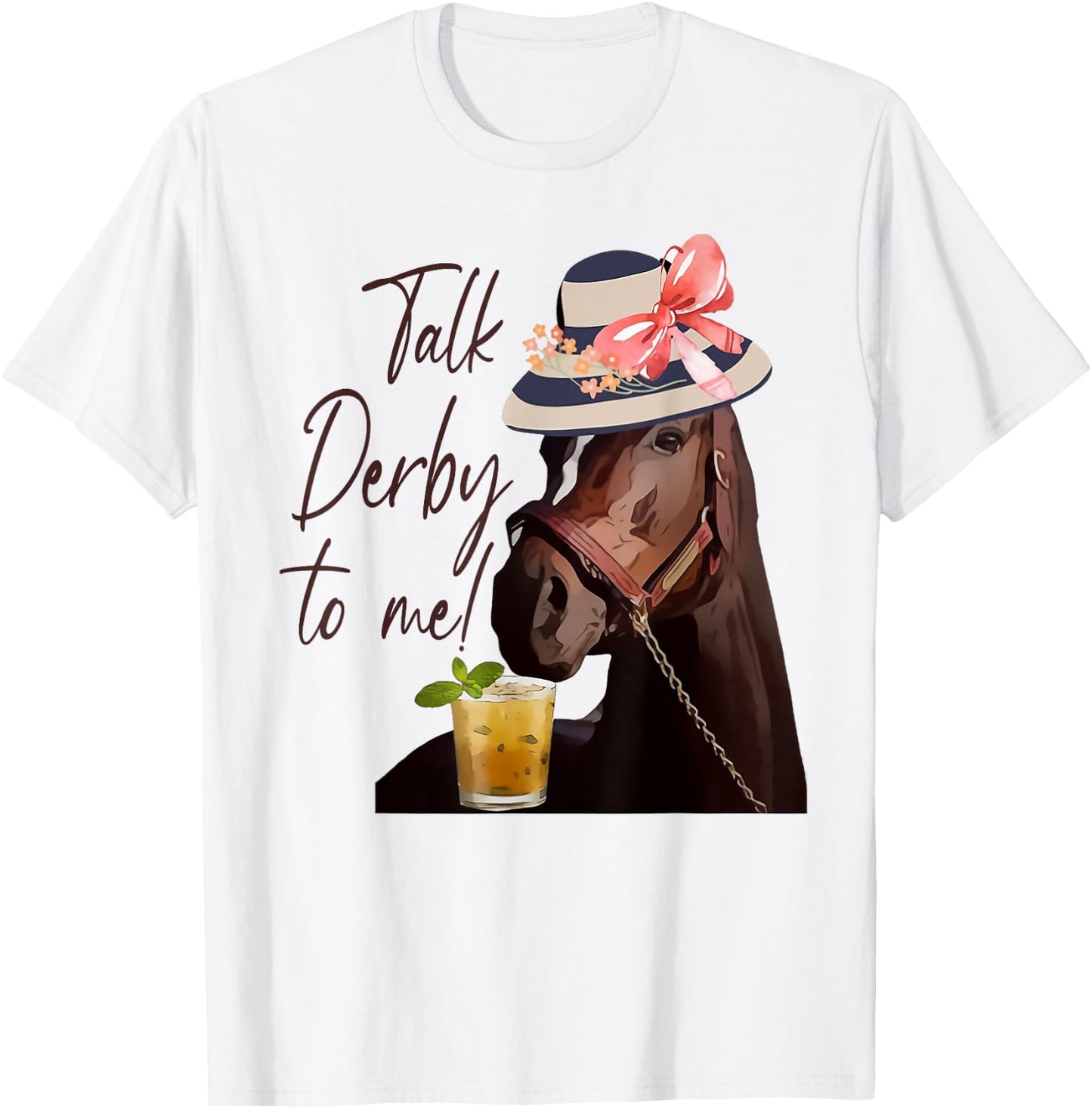 Talk Derby to Me Horse T-Shirt - T-Shirt | White