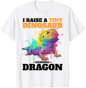 I Raise A Tiny Dinosaur Bearded Dragon Boys Girls Men Women T-Shirt - T-Shirt | White