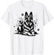 German Shepherd , grey, S T-Shirt - T-Shirt | White