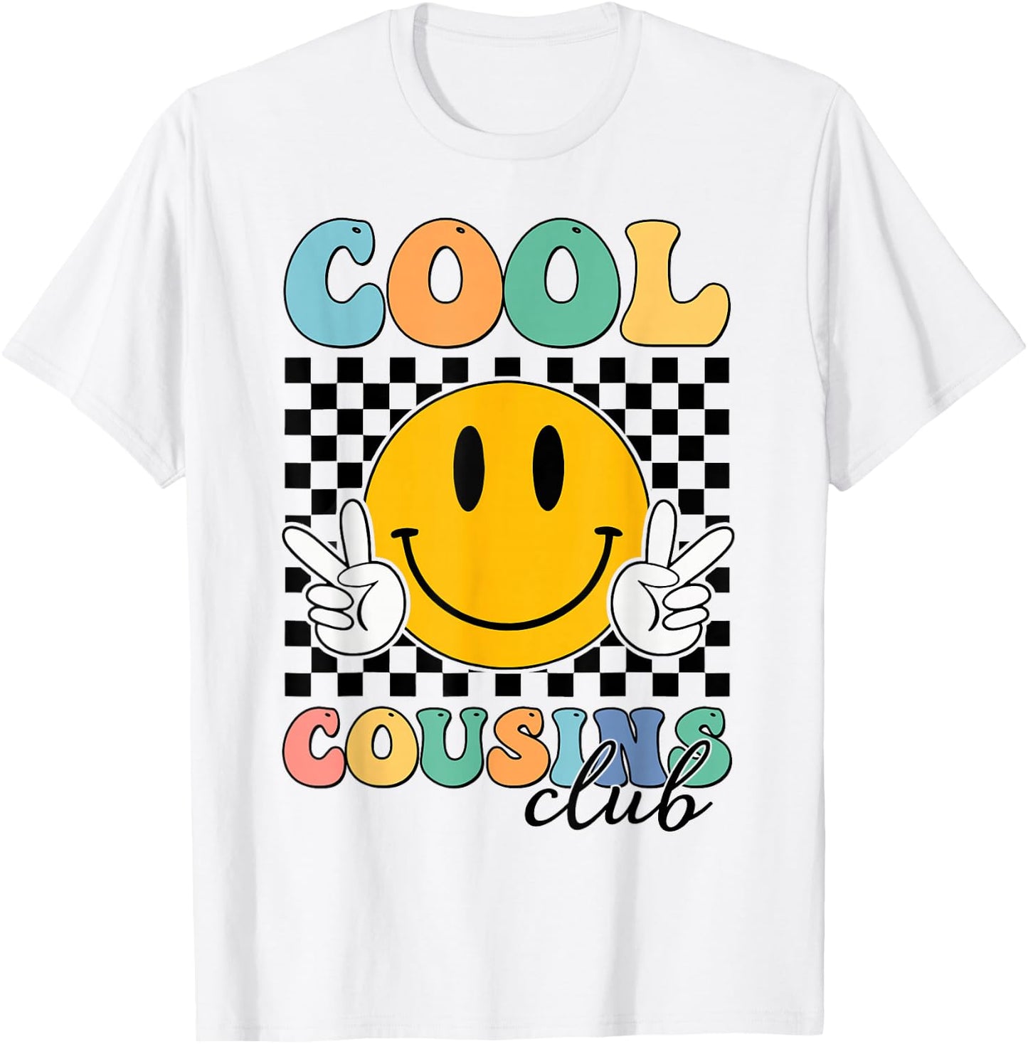 Cool Cousin Club Retro Cousin Matching Family Crew T-Shirt - T-Shirt | White