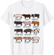 Type of Pigs Breeds Collection,Cute Piggery farm Pig Farmers T-Shirt - T-Shirt | White