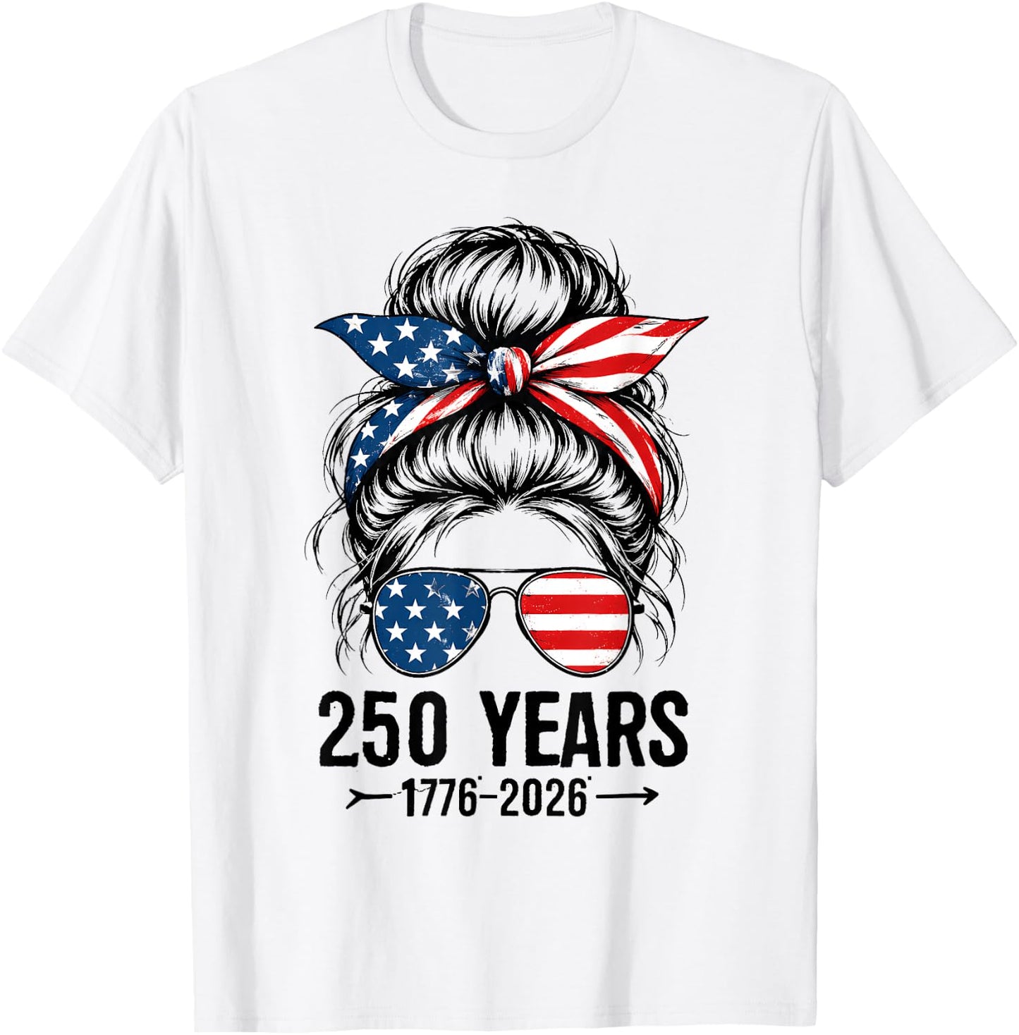 250 Years America Women 250 Anniversary USA 4th of July Girl T-Shirt - T-Shirt | White