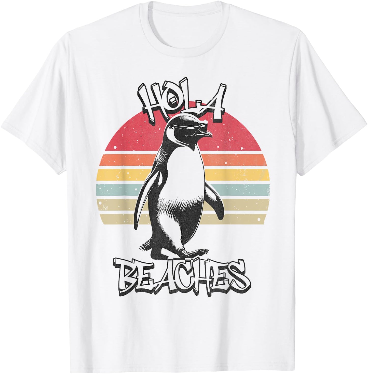 Hola-Beaches - Funny Beach Vacation Emperor Penguin T-Shirt - T-Shirt | White