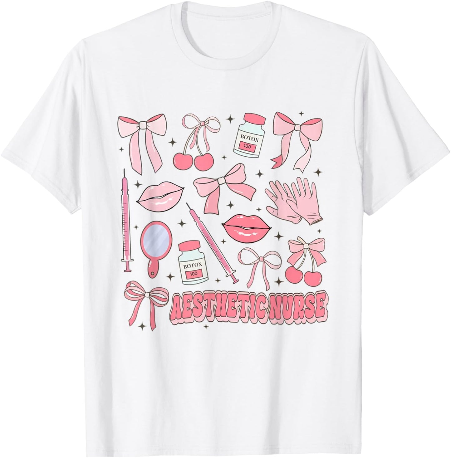 Coquette Aesthetic Nurse Injector Dermatology Botox Nurse T-Shirt - T-Shirt | White