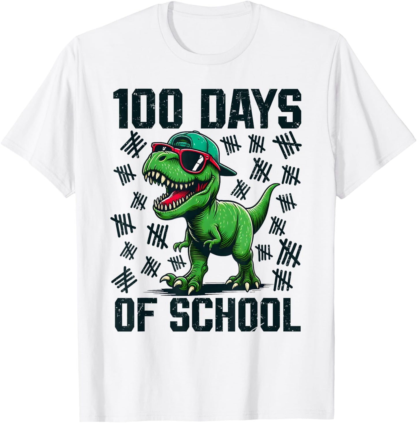 100 Days of School Dinosaur 100th Day Of School Boys Toddler T-Shirt - T-Shirt | White