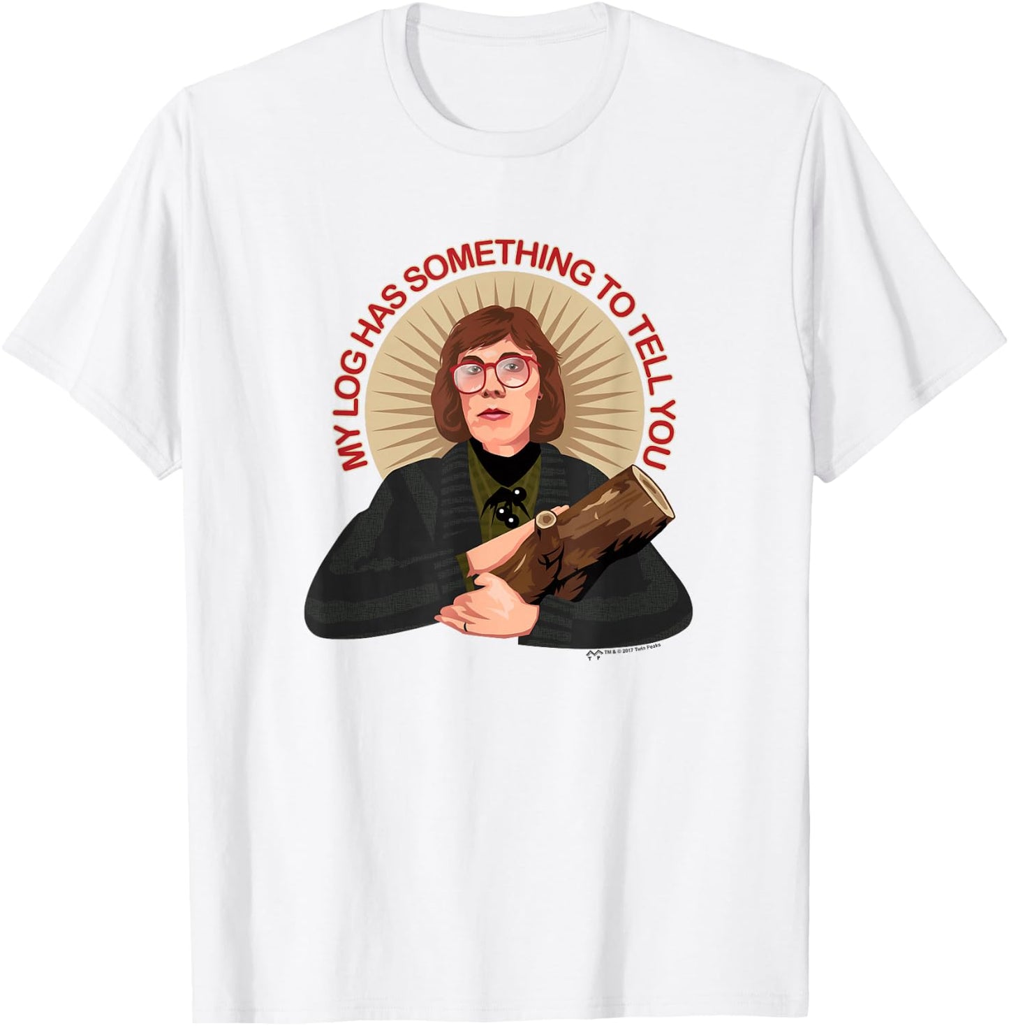Twin Peaks Log Lady , gray T-Shirt - T-Shirt | White