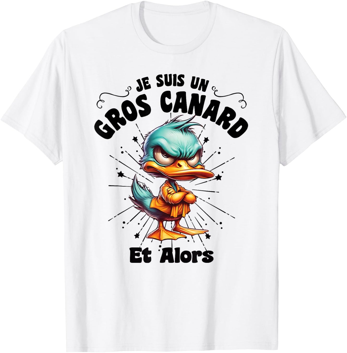 Gift Big Duck Humour Sarcastic Man Funny Quote , white, S T-Shirt - T-Shirt | White